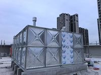 Réservoir d'eau en acier galvanisé à chaud, réservoir hors sol assemblé antirouille pour le stockage d'eau municipale et industrielle