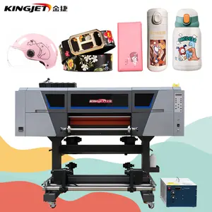 Manufacturer 60cm uv dtf printer with laminator Roll to Roll digital Cup Wrap stickers printer for Glass Wood Board Plastic