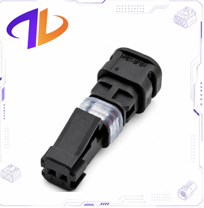 Connecteur mâle étanche pour faisceau de câbles automobile, compatible 2 broches, gris, Nano MQS, pas de 0,5 mm et 1,8 mm, en cuivre et nylon, référence 2141467-2 - Product Image 1