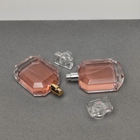 Flacons de parfum vides de luxe octogonaux personnalisés de 100 ml, en verre épais, avec bouchon en acrylique cristallin, OEM ODM