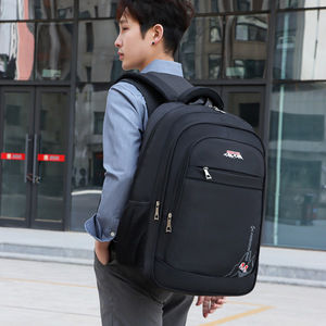 Men's Business Travel <b>Backpack</b> Large Capacity Laptop Compartment Shoulder <b>Straps</b> Solid Color Spring 2023 - Product Image 3