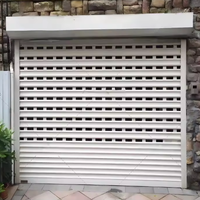 Volet roulant perforé électrique en aluminium ventilé, personnalisé, antivol, moderne, prix usine
