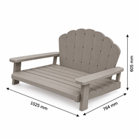 Outdoor Haustier-Loungebank PP Hundesofa Wetterbeständiges Möbelstück für Hunde und Katzen