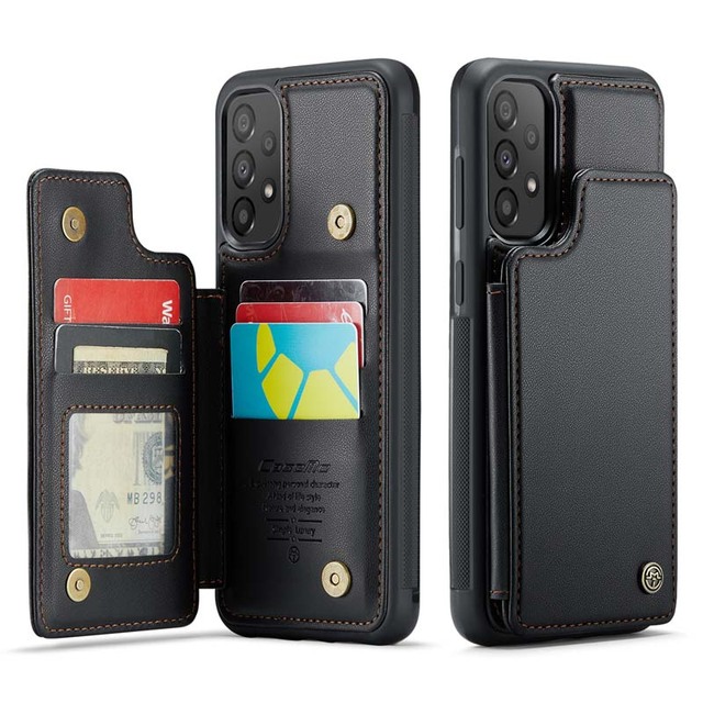 CaseMe Case for Samsung A33 5G Magnetic Flip Back Leather Wallet Case with Shock Proof Kickstand Function