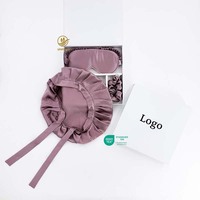 Masque de sommeil et taie d'oreiller en soie 100% avec impression de logo de marque de luxe, motif animal, taille personnalisée, coffret cadeau de voyage