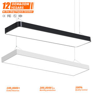 ไฟ LED เชิงพาณิชย์  โคมไฟ LED แบบเส้นตรงเหล็กดัด  โคมไฟ LED แบบเส้นตรงสำหรับโรงยิมและสำนักงาน  ขายส่ง - Product Image 1