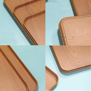 Rechteckiges, nachhaltiges, multifunktionales, dekoratives Serviertablett aus Kunststoff, spülmaschinenfest, für Lebensmittel, Obst, Snacks, Desserts - Product Image 4