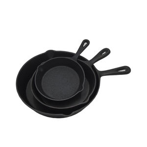 Los <span class=keywords><strong>mejores</strong></span> utensilios de cocina de hierro fundido presazonados, juegos de sartén y <span class=keywords><strong>sartenes</strong></span> de cocina y camping de tamaño personalizado, Metal antiadherente <span class=keywords><strong>para</strong></span> uso en exteriores - Product Image 2