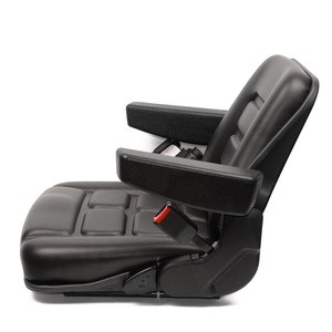 Nouveau siège de chariot élévateur d'entrepôt de dossier réglable diesel de 3 tonnes en vinyle noir à prix économique avec fonction pliable - Product Image 5