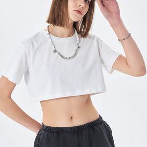 Maglietta da corsa in <span class=keywords><strong>cotone</strong></span> 100% alta qualità per <span class=keywords><strong>t</strong></span>-<span class=keywords><strong>shirt</strong></span> di base da <span class=keywords><strong>donna</strong></span> - Product Image 3