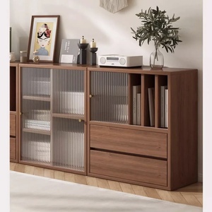 Mueble de Almacenamiento Modular de Madera Maciza Moderno con Puertas Corredizas para Sala de Estar, Dormitorio, Estudio, Librería - Product Image 6