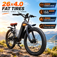 Vélo Électrique Fat Bike Personnalisable Chine, Moteur Brushless, Longue Autonomie 75 Miles, Batterie 48V 60V, Freins à Disque Doubles, Noir