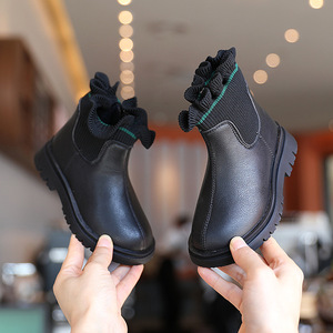 Sepatu bot anak-anak, tren mode baru sepatu bot perempuan bunga merah muda sepatu bot anak-anak dari Cina - Product Image 5