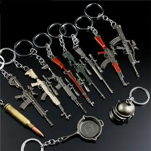 Key Chain Wholesale Jedi Survive Jedi Escape Dizziness Grenade Smoke Bomb Fragment Grenade Gun 3d Metal Weapon Toy Key Chains