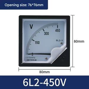 เครื่องวัดแรงดันไฟฟ้าแบบปรับแต่งได้ 6L2-1000V เครื่องวัดแรงดันไฟฟ้าแบบเข็มความแม่นยำสูง เครื่องวัดแรงดันไฟฟ้าแบบติดตั้ง - Product Image 3