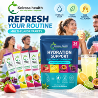 Poudre instantanée d'électrolytes végétaliens sans sucre pour l'hydratation – Complément en poudre pour boissons électrolytiques pour hommes et femmes