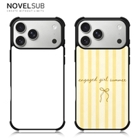 Coque de téléphone personnalisée vierge 2D par sublimation pour iPhone 18, 18 Pro, 18 Pro Max, anti-chute, 4 coins en TPU PC, transfert thermique