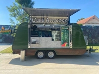 Remorque alimentaire mobile entièrement équipée pour tacos, café, crème glacée, sandwichs, certifiée CE, design moderne pour maison/villa