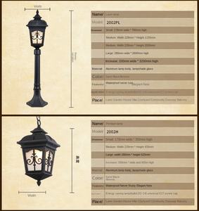 โคมไฟสนามหญ้าอะลูมิเนียมหล่อ IP65กันน้ำเสาตกแต่ง IP55กันน้ำ - Product Image 6