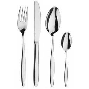 Meilleure vente 4pc 24 pièces haute qualité 304/430 ensembles de vaisselle ensemble de couverts en acier inoxydable hautement polonais - Product Image 1