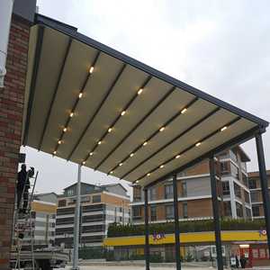 Auvent rétractable <span class=keywords><strong>motorisé</strong></span> pare-soleil avec <span class=keywords><strong>voile</strong></span> en PVC pour balcon et terrasse - Design extérieur moderne - Product Image 4