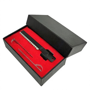 Ensemble de rasoirs à lame unique en acier inoxydable IKZARSA pour la coupe de cheveux et le rasage, avec manches noirs et argentés, dans une boîte, pour les barbiers - Product Image 6