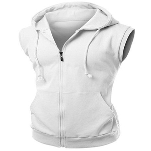 Veste Gilet Personnalisé Hiver Excellent Sans Manches Hommes Bouffant Amovible À Capuche Chaud Plus La Taille - Product Image 3