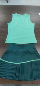 Camiseta sin mangas de corte seco personalizada, falda de tenis, 2 piezas, Preppy Youth, Pickleball, bádminton, entrenamiento, gimnasio, ropa de entrenamiento, Conjunto de camiseta sin mangas - Product Image 2
