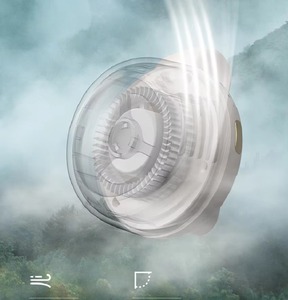 Mini ventilateur sans pales à clipser, rechargeable par USB, 3 vitesses, 360° °   Ventilateur de refroidissement portable silencieux réglable pour le camping en plein air - Product Image 6