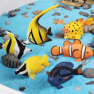 Yxs Simulation Solid mini Marine Tropical model set Clown Angel <span class=keywords><strong>Fox</strong></span> Fish juguetes para niños - Product Image 3