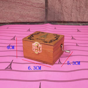 Exquisita <span class=keywords><strong>caja</strong></span> de música <span class=keywords><strong>manual</strong></span> de madera: Obra Maestra creativa del estudiante como regalo de cumpleaños o regalo artesanal. Silencioso. - Product Image 3