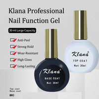 Kit de Vernis à Ongles Gel Base et Top Coat 30ml, Grande Capacité, UV LED, Sans Résidu, Haute Brillance, Longue Durée, pour Salon de Manucure