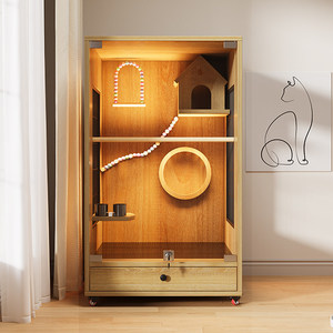 Muhabbet Kuşu Kakadu Kuş Kafesi Şakayık Ekstra Büyük Lüks Villa Ahşap Cam Sıçrama Önleyici Kaçış Engelleyici Tasarım Dikdörtgen Cam Kapı - Product Image 6