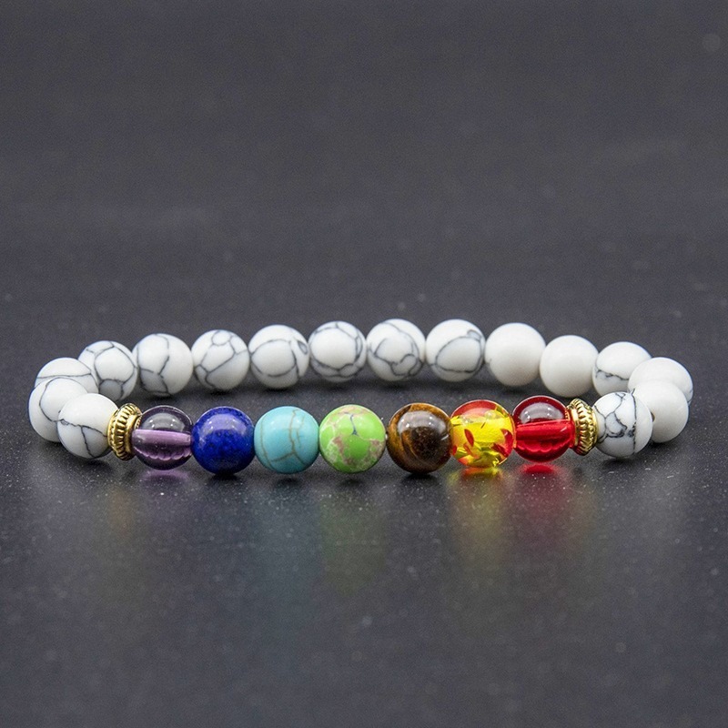 Bracelet arc-en-ciel pin noir et blanc
