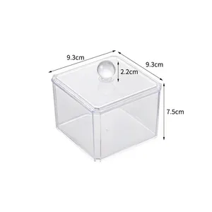 Factory Direct China Makeup Accessories Storage Organizer Clear Makeup Organizer Cotton Swab Canister