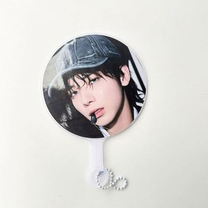 Custom New Kpop <b>Mini</b> <b>Hand</b> Fan Cute Double-Sided PVC Plastic Craft in Heart Shape Picket - Product Image 6