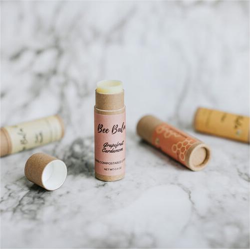 Biodegradable Recycled Push up Paper Tube Cardboard Lip Balm Tube 0.3oz Push up Lip Balm Tub