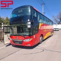 Bus à double étage d'occasion Zhongtong 6119 54 places avec suspension pneumatique, retardateur et compartiment à bagages surélevé