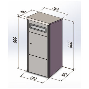 Boîte à courrier automatique, porte-journal, grande boîte de courrier, en métal d'extérieur, sécurisée - Product Image 2