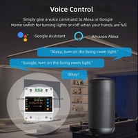 Compteur d'énergie intelligent bidirectionnel Tuya WiFi monophasé 2P 100A AC avec protection contre les fuites de tension, relais et minuterie