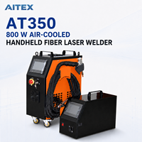 Machine de soudage au laser à fibre portative 800W, refroidie par air, avec alimentation double fil optionnelle pour la fabrication des métaux AT350