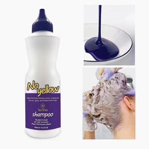 Fórmula Reparadora Herbal Anti-Amarillamiento OEM que Combate los Tonos Naranjas y Amarillos en el Cabello Decolorado, Champú para el Cabello Teñido - Product Image 2