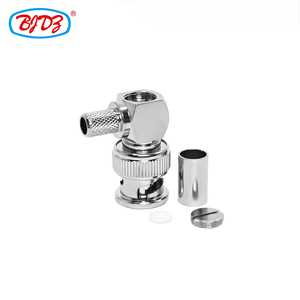 Nhà máy cung cấp 50 ohm <span class=keywords><strong>BNC</strong></span> Nam cắm uốn 90 độ cho RG59 lmr240 H155 H-155 LMR-240 <span class=keywords><strong>rg8x</strong></span> 4d-fb RF Coax kết nối đồng trục - Product Image 5