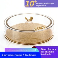 Plateau rond en acrylique transparent pour Matzah, fournitures pour les fêtes juives, boîte à pain sans levain pour la Pâque