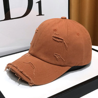 Gorra de béisbol con agujeros personalizada, sombrero de hip-hop informal para hombres y mujeres, versión coreana, personalidad, equitación, montañismo, sombrero para el sol para hombres