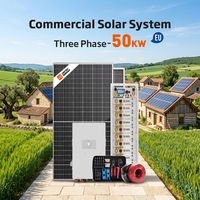 Sistema Solar Híbrido Trifásico de 50kW con Batería LiFePO4 de 100kWh para Energía de Respaldo en Centros Comerciales Industriales