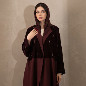 Abaya de Dubaï de luxe en satin de soie sur mesure, à manches longues, anti-plis, faite à la main, avec manches à volants élégantes, pour la prière islamique, pour adultes, vente en gros - Product Image 3