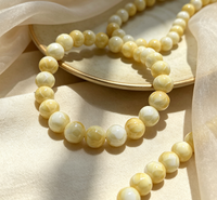 Perles rondes en tissu brodé 8 mm du fabricant original de Yiwu, Chine, pour la fabrication de bijoux DIY (bracelets, colliers), accessoires en gros.
