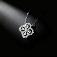 Moissanite de laboratoire à haute brillance, couleur DEF, clarté VVS, taille libre, avec pendentif en argent 925 à 4 griffes, vente en gros, directement de l'usine