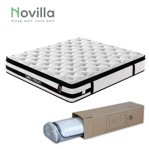 Luxuoso <span class=keywords><strong>Hilton</strong></span> Hotel Conforto Alta Qualidade do Sono Roll Up Bolso Zona Primavera Colchões <span class=keywords><strong>Topper</strong></span> Primavera Cama Colchão - Product Image 1